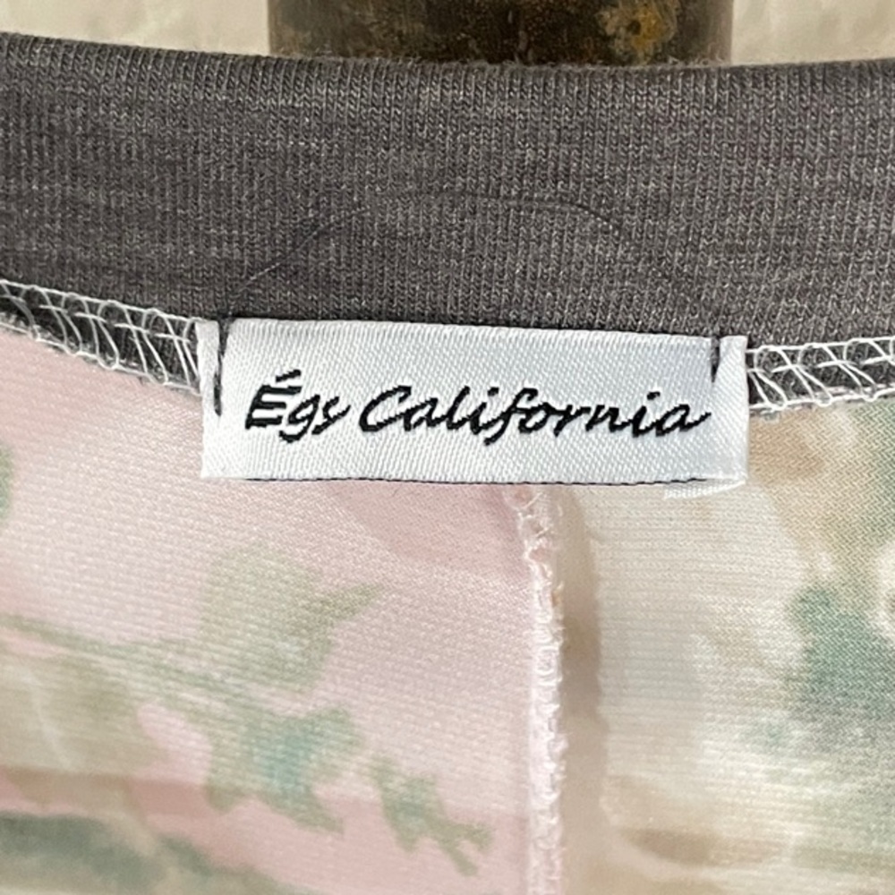 🩷 NEW Egs California🩶 Plus SZ 3X Gray and Pink Polka Dot Floral 2 sided Dress - Picture 4 of 13